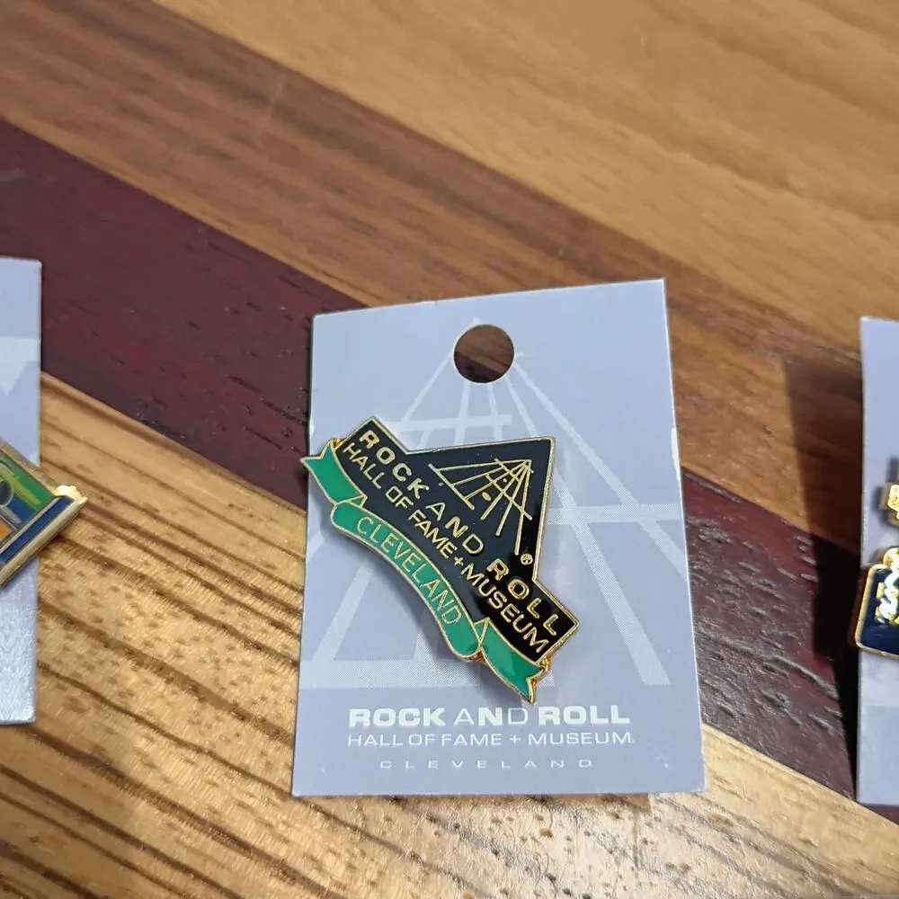 Set of Ten (10) Rock and Roll Hall of Fame Pins Guitar Juke Box